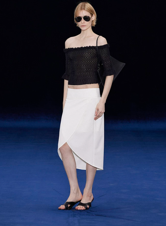 Cross Muse Ruched Mini Skirt